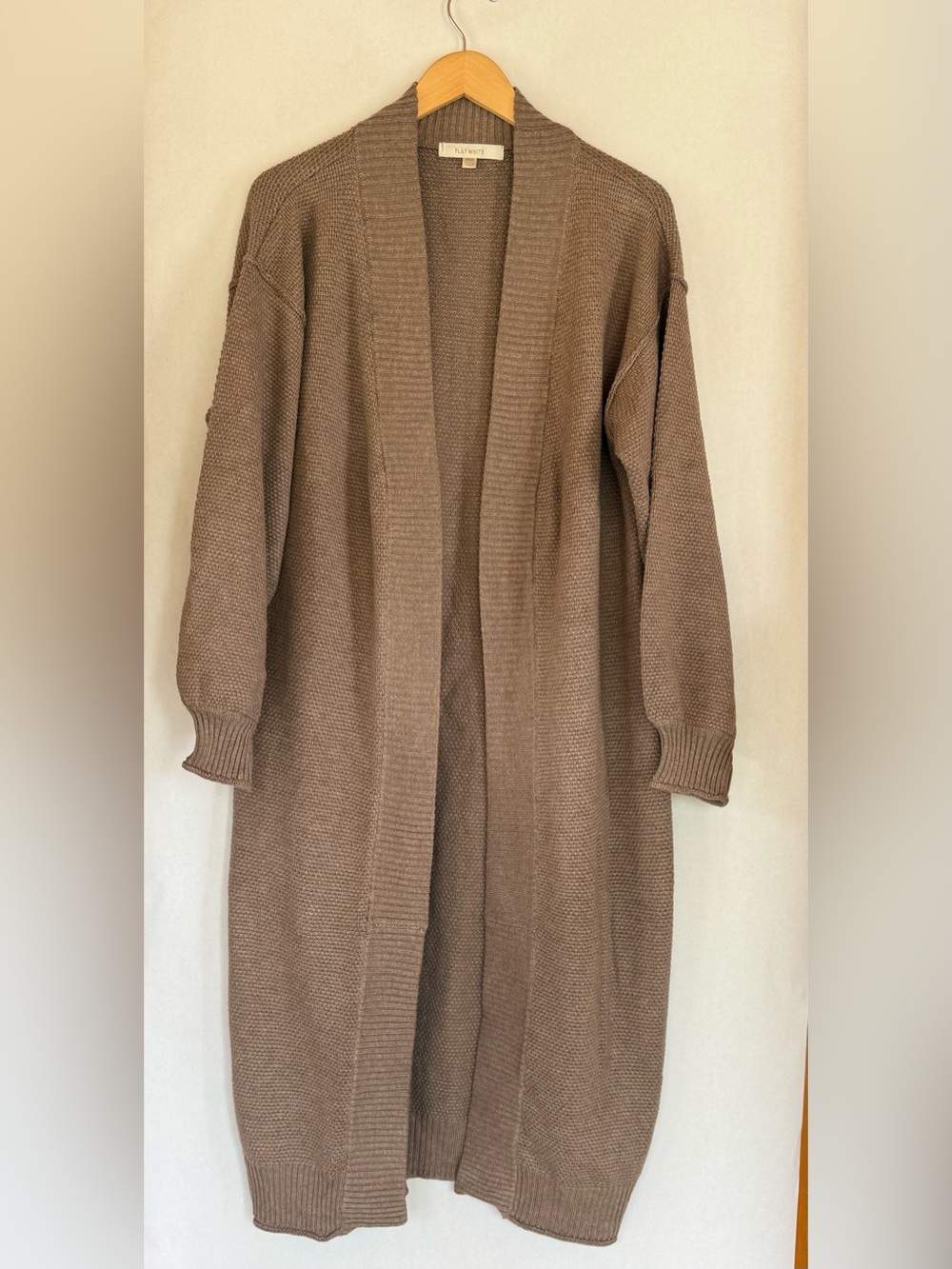 Cozy Open-Front Long Knit Cardigan in Camel